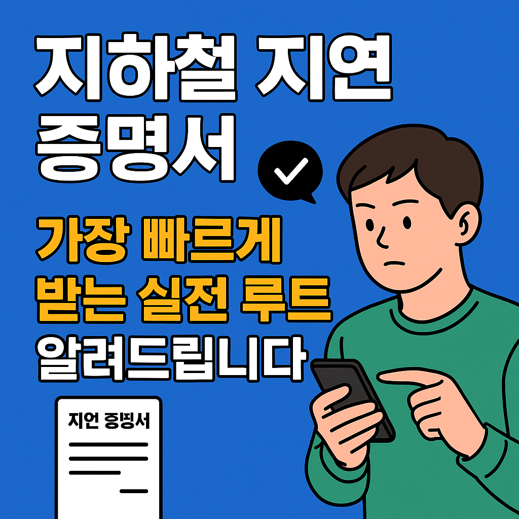 지하철 지연 증명서
