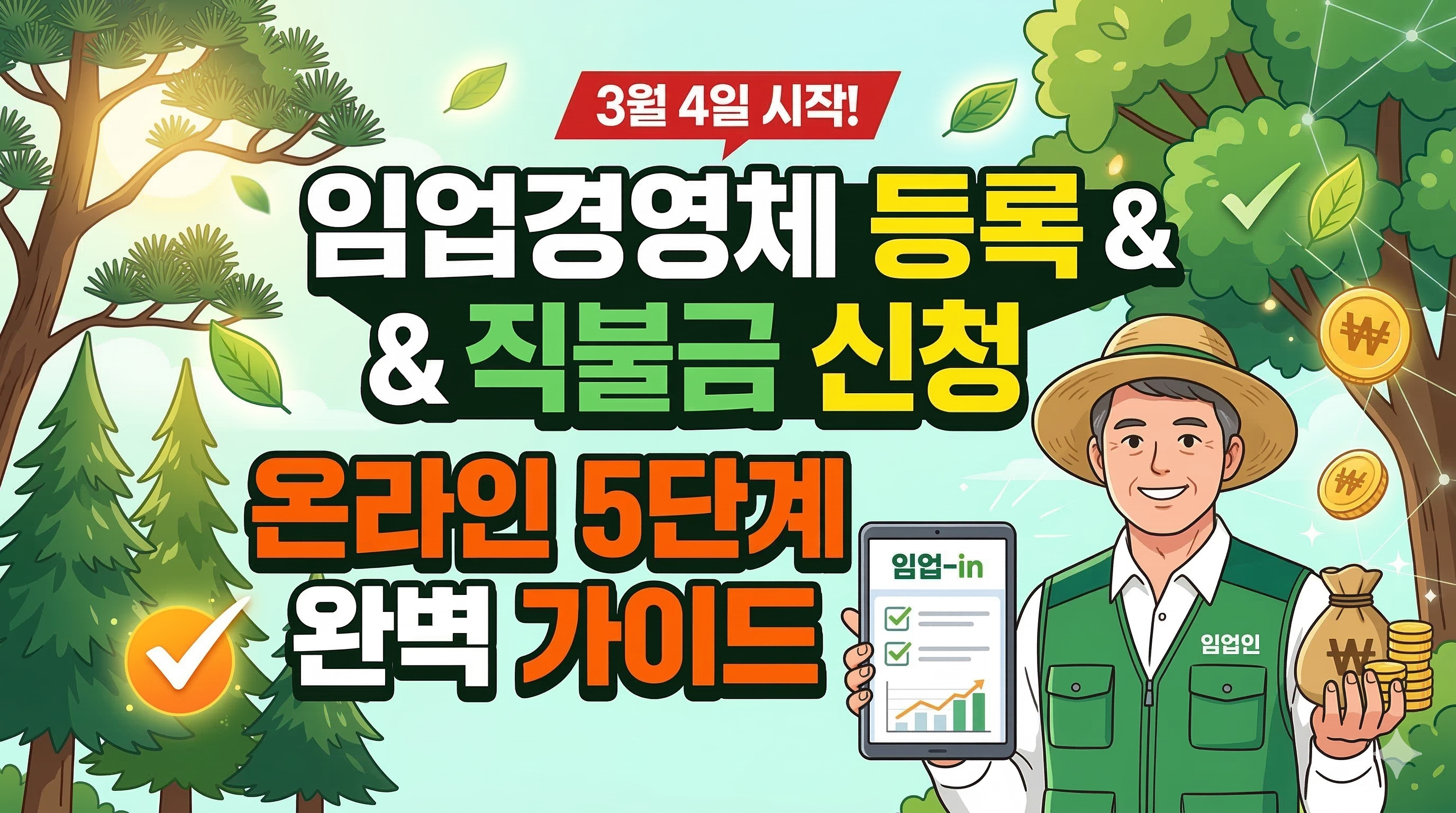 임업경영체 등록방법 및 2026 임업직불금 온라인 신청 5단계 완벽 정리! (3월 4일 시작)
