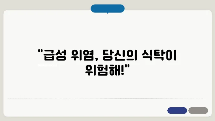 급성 위염 초기 증상