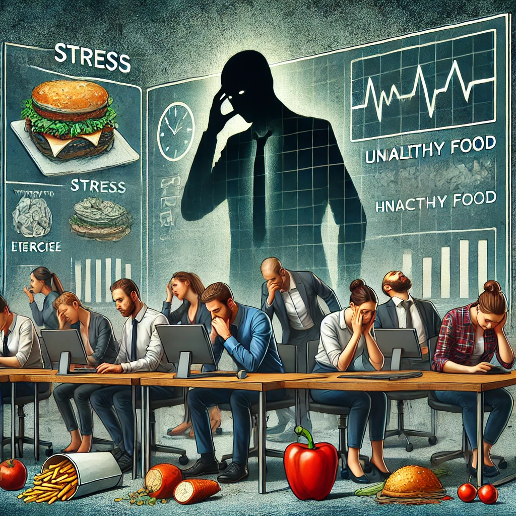 현대시대 건강을 위협받는 직장인이 떠오르는 이미지