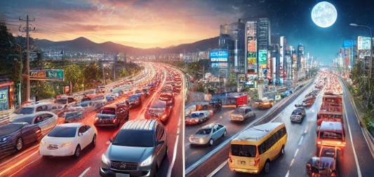 설 연휴 동안의 고속도로 상황 모습