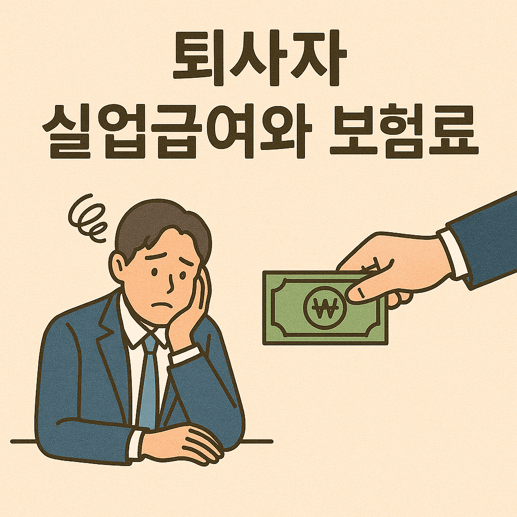 퇴사자의 실업급여와 보험료 이미지