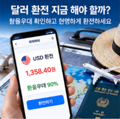 달러 환전 지금 해야 할까 환율우대