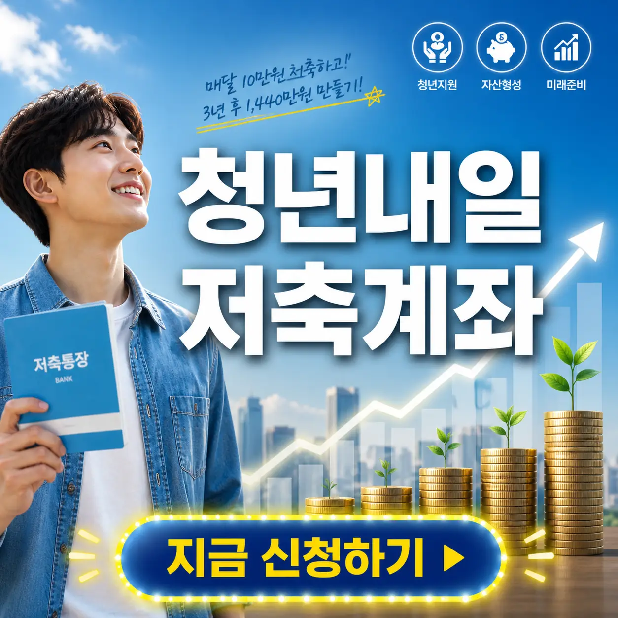 청년내일저축계좌 자격조건, 신청방법