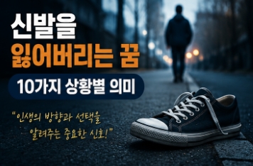 신발을 잃어버리는 꿈 10가지 상황별 의미