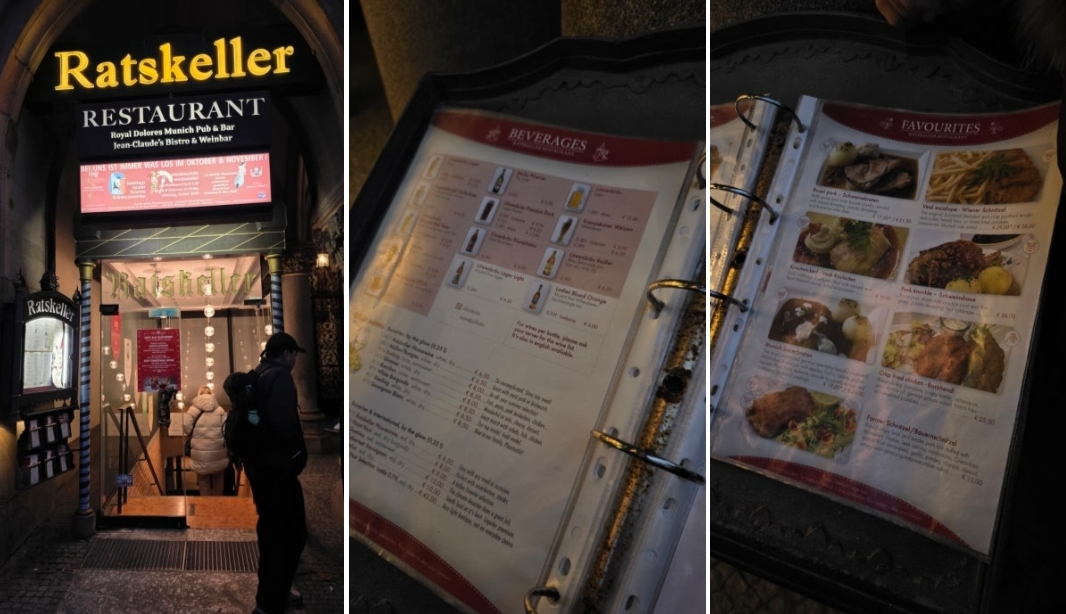 뮌헨 맛집 추천 : 시청사 지하의 레스토랑 '라츠켈러'