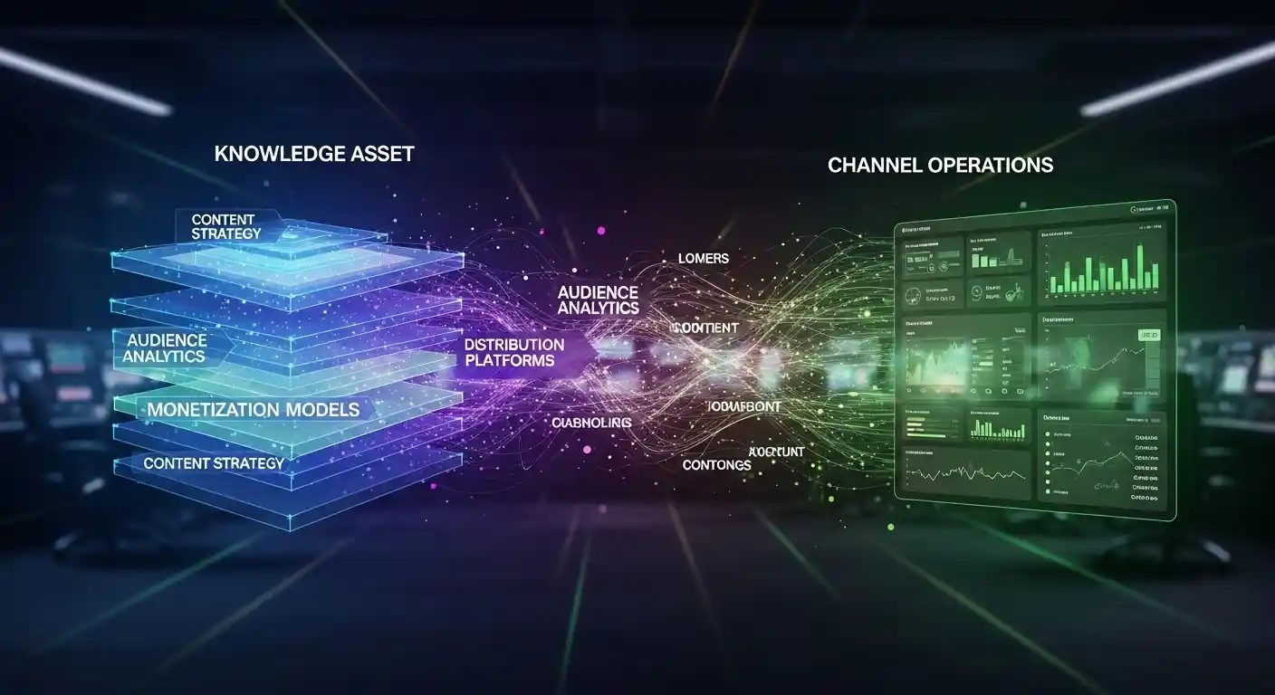 <img src="content_channel_operation_knowledge_asset.webp" alt="콘텐츠 채널 운영의 지식 자산 전환 과정을 표현한 이미지 입니다">