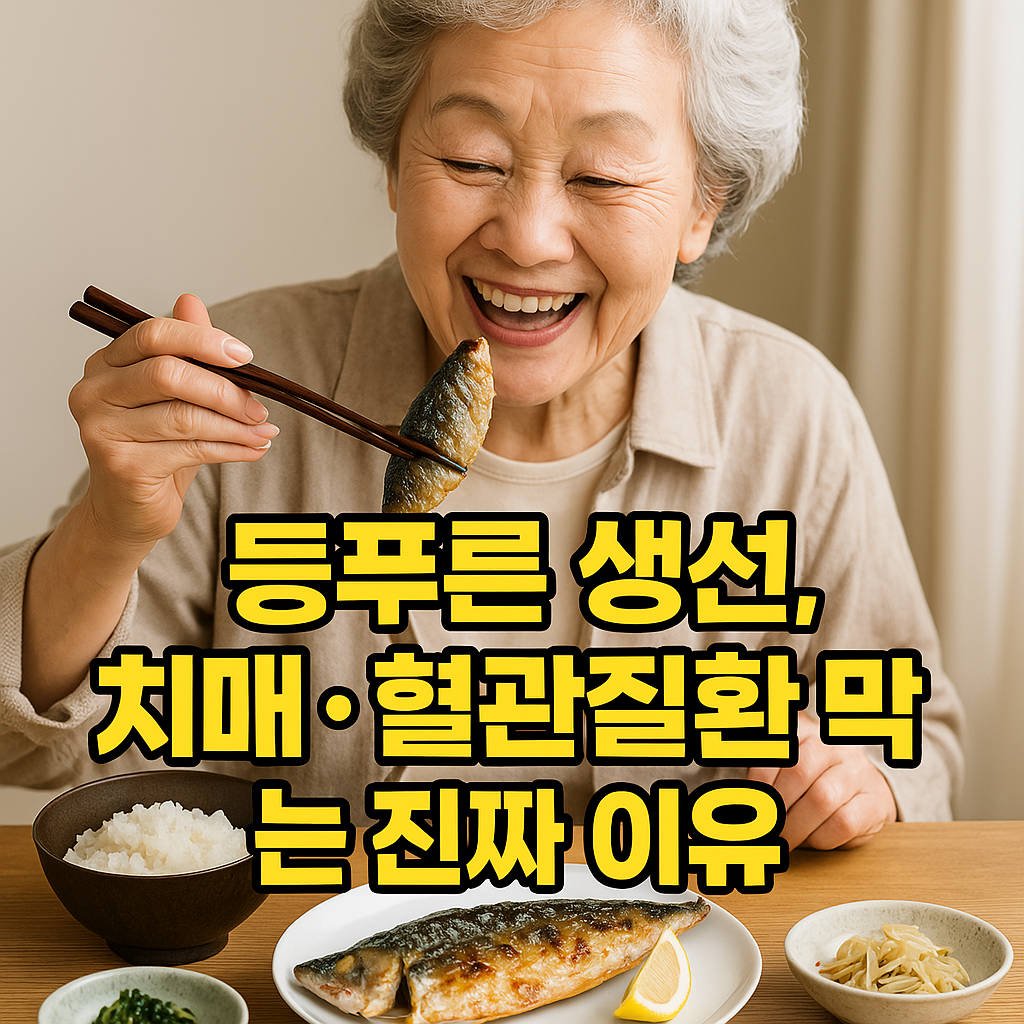 등푸른생선 먹는 노인