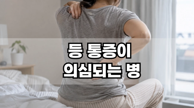 등 통증이 의심되는 병