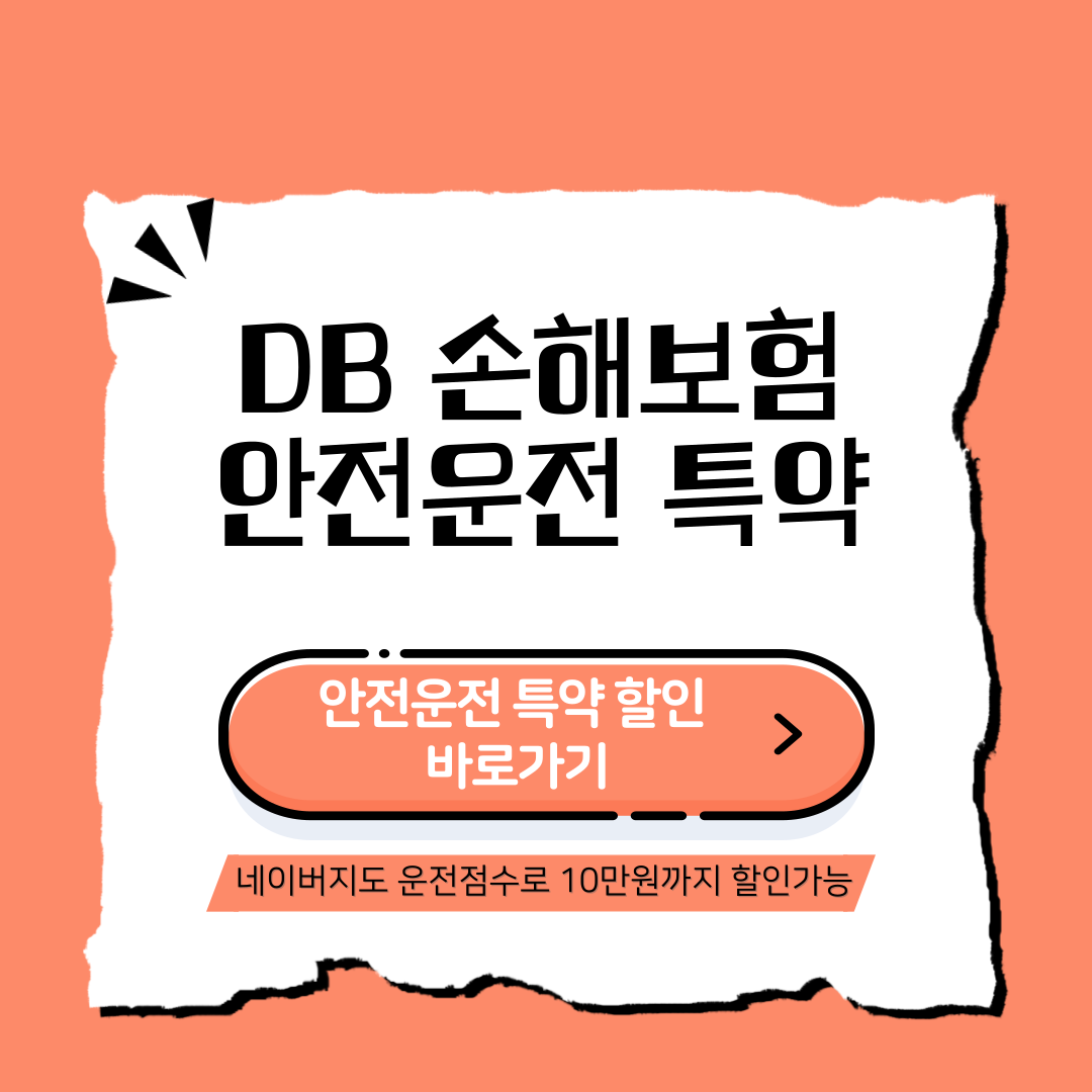 DB 손해보험 네이버지도 안전운전 특약 할인