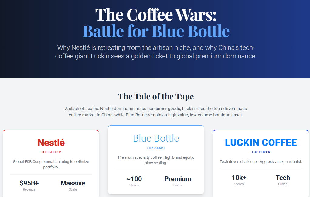 네슬레, 블루보틀 매각 고려