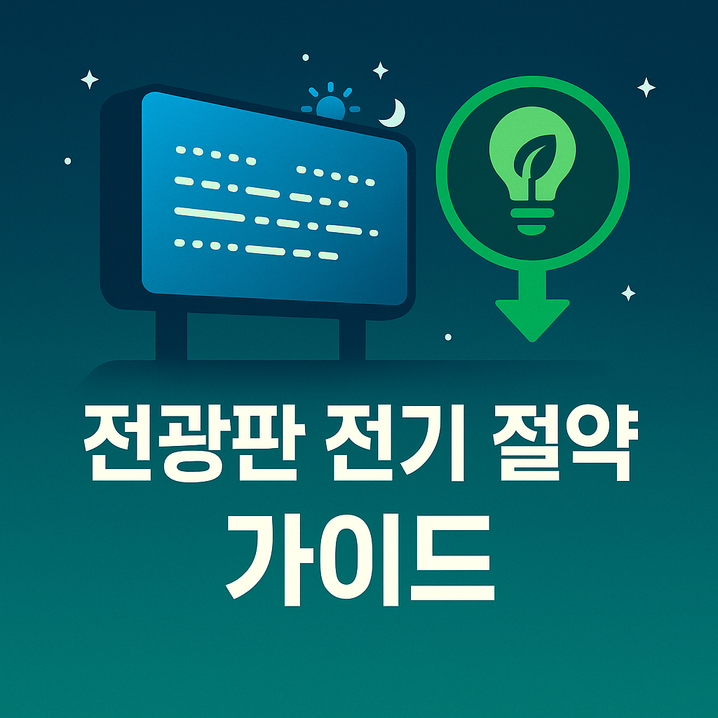 LED 전광판 전기 사용량 줄이는 꿀팁