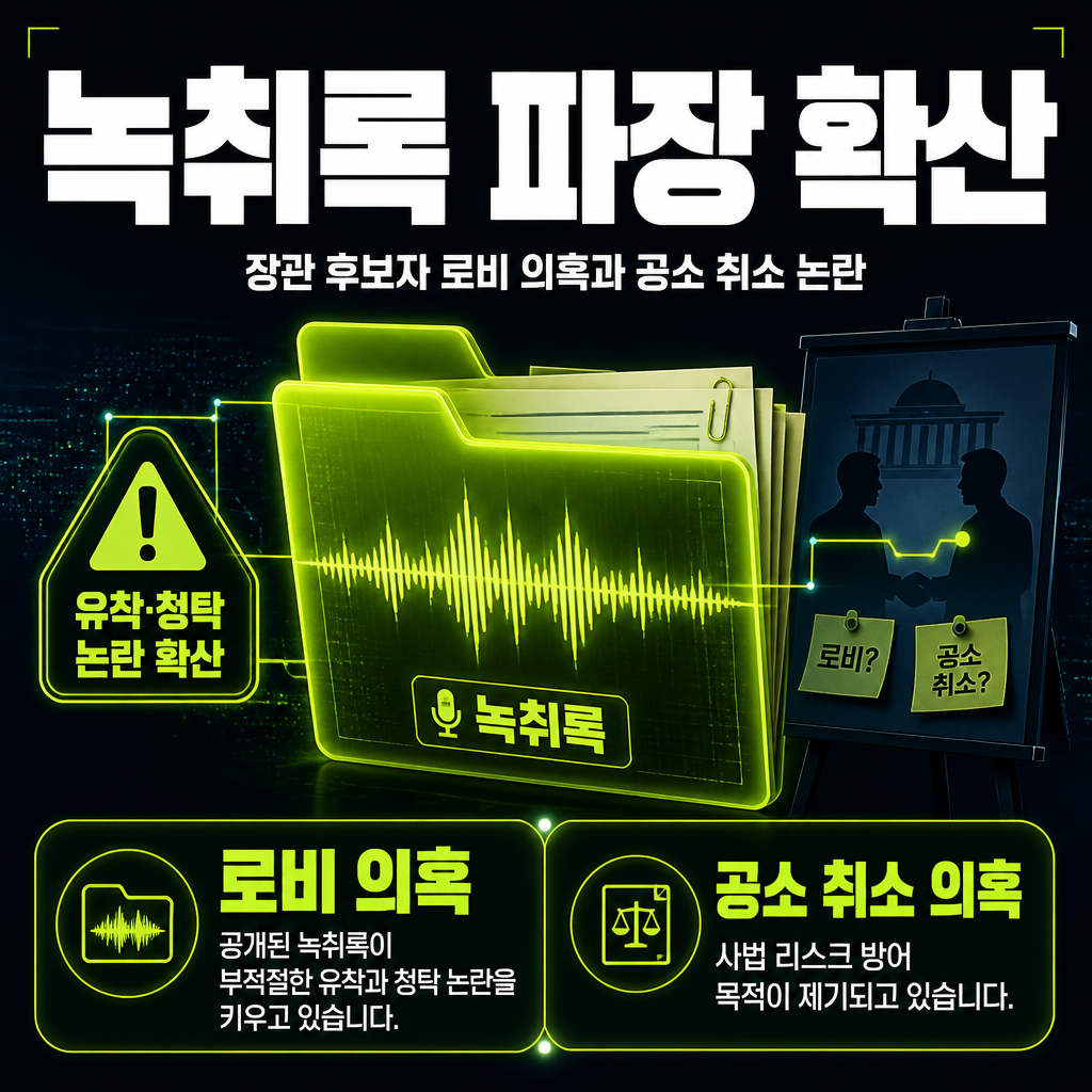 녹취록 파장 확산