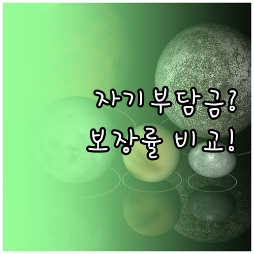 응급진료 보험 자기부담금과 보장률 비..