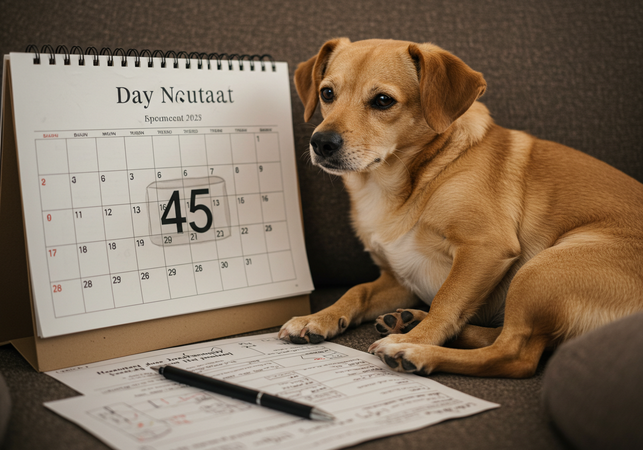 강아지 임신 45일 이후, 엑스레이로 태아 수 확인 가능