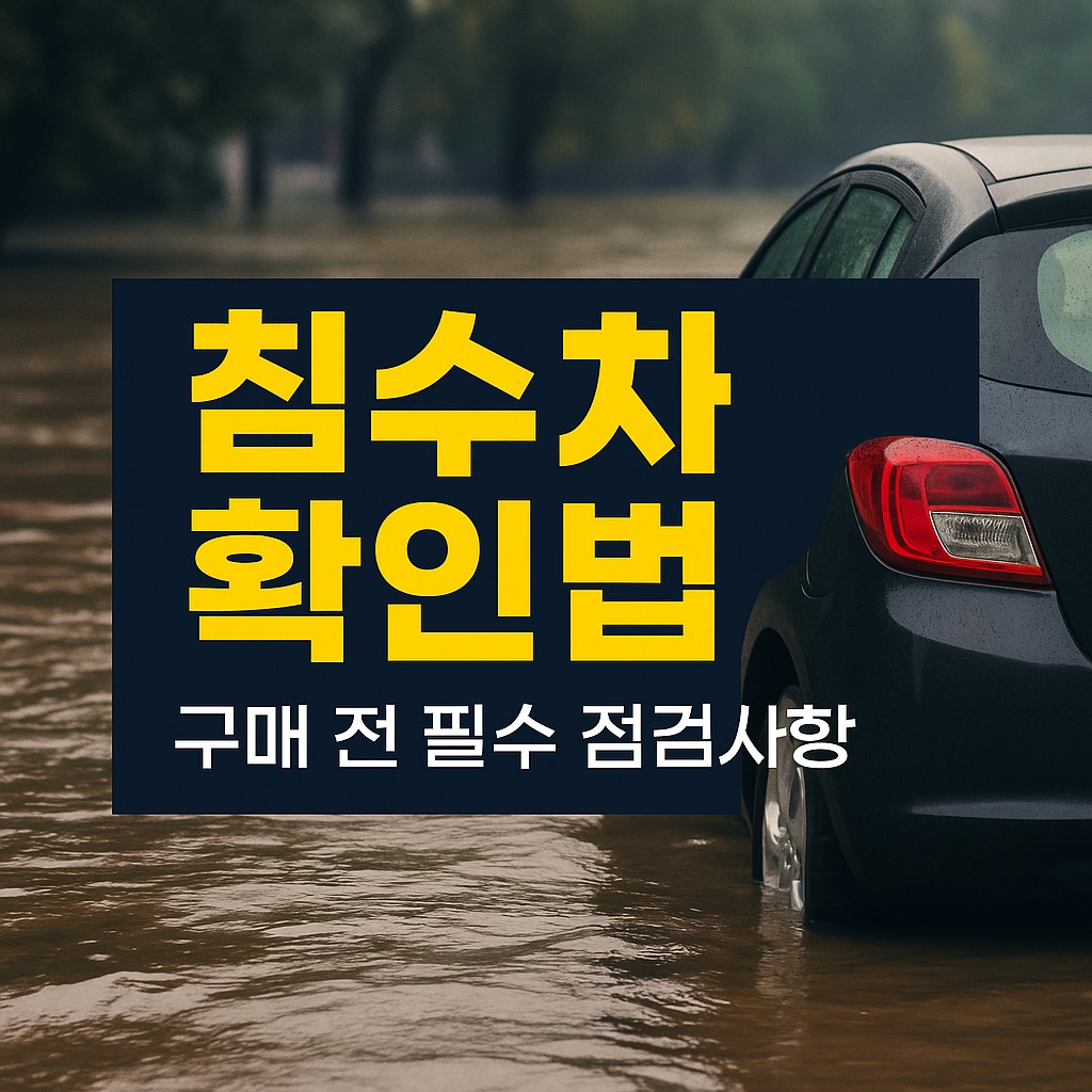 침수차 확인법 총정리! 중고차 구매 전 반드시 확인하세요