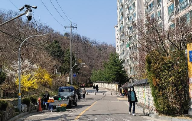 안산자락길 진입로 사진