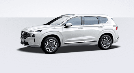 이 사진은 싼타페 하이브리드의 외관입니다