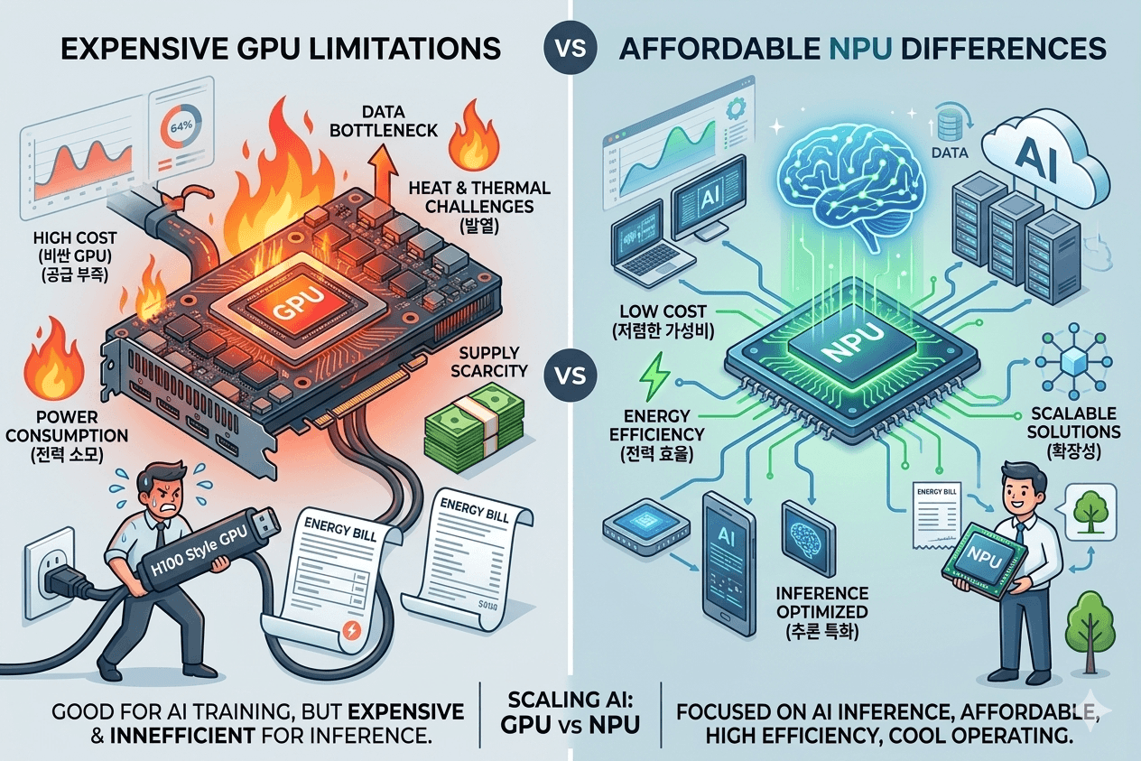 엔비디아의 GPU 와 NPU의 차이점