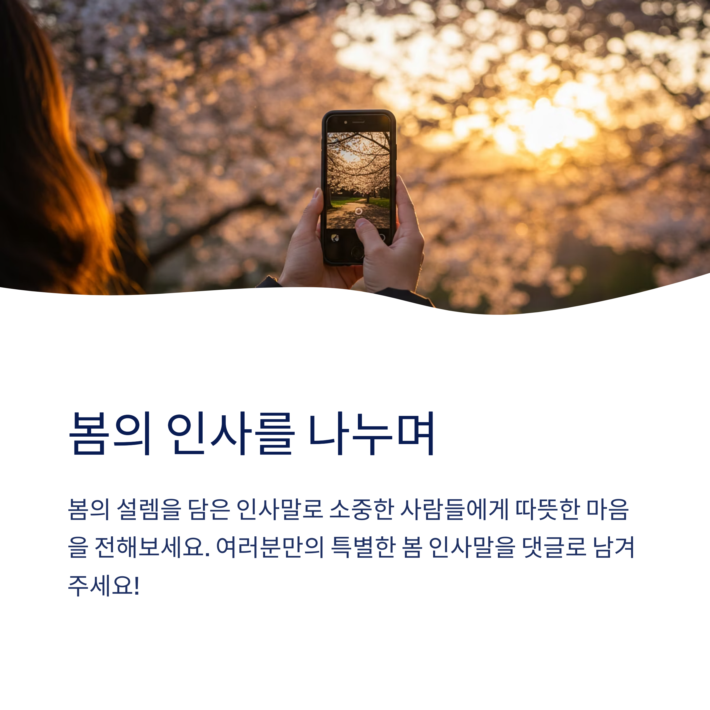 봄 인사말은 어떤 시기에 보내는 게 가장 좋아요?