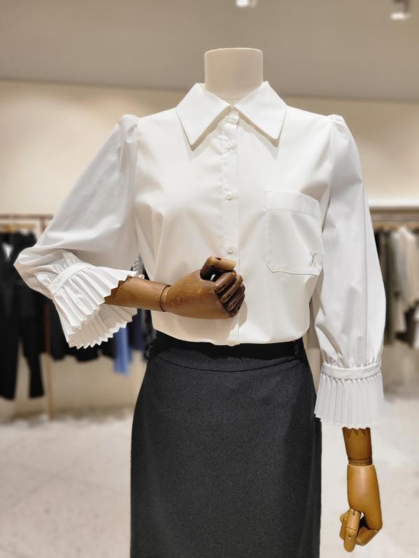 케네스레이디 E645 플리티드 커프스 블라우스 EWBLLI0500