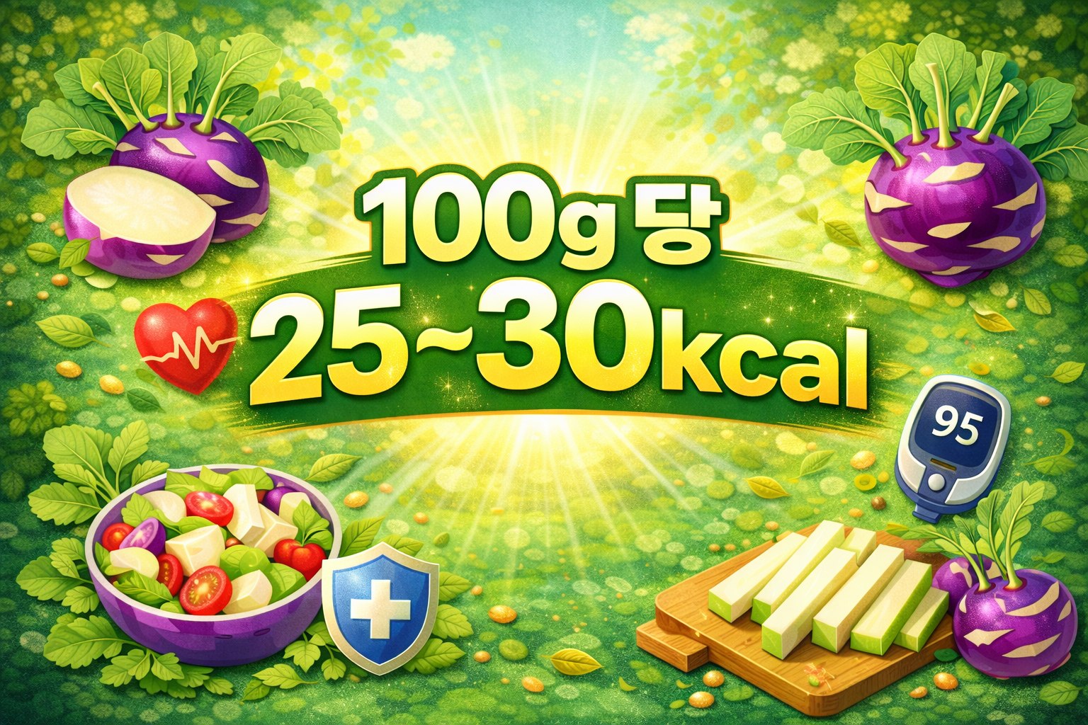 100g 당 25 ~30 칼로리