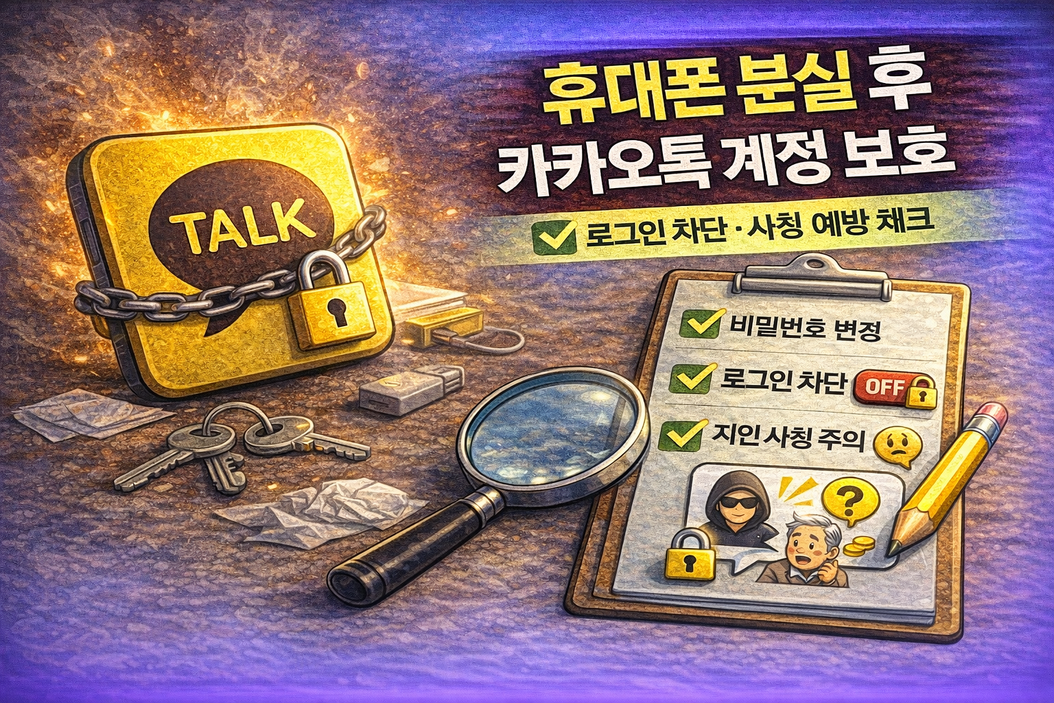 휴대폰 분실시 카카오톡 계정보호