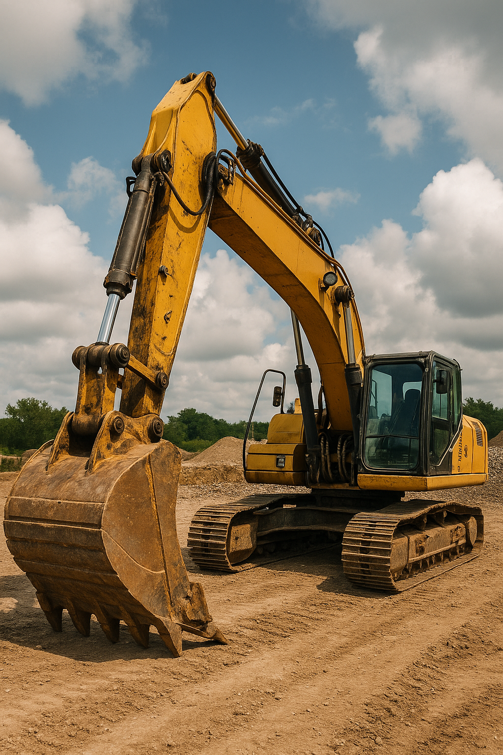 굴착기-옆모습