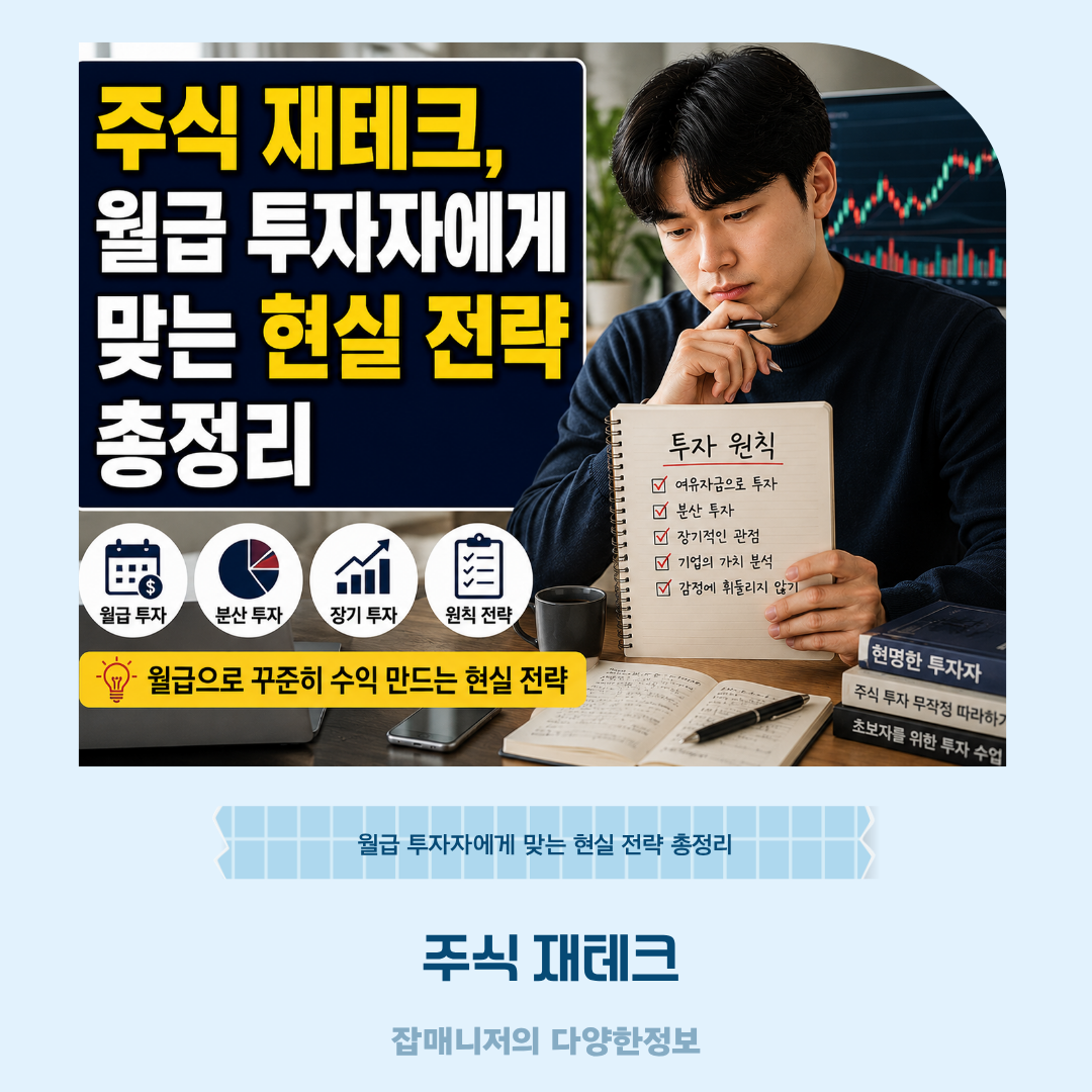 주식 재테크, 월급 투자자에게 맞는 현실 전략 총정리