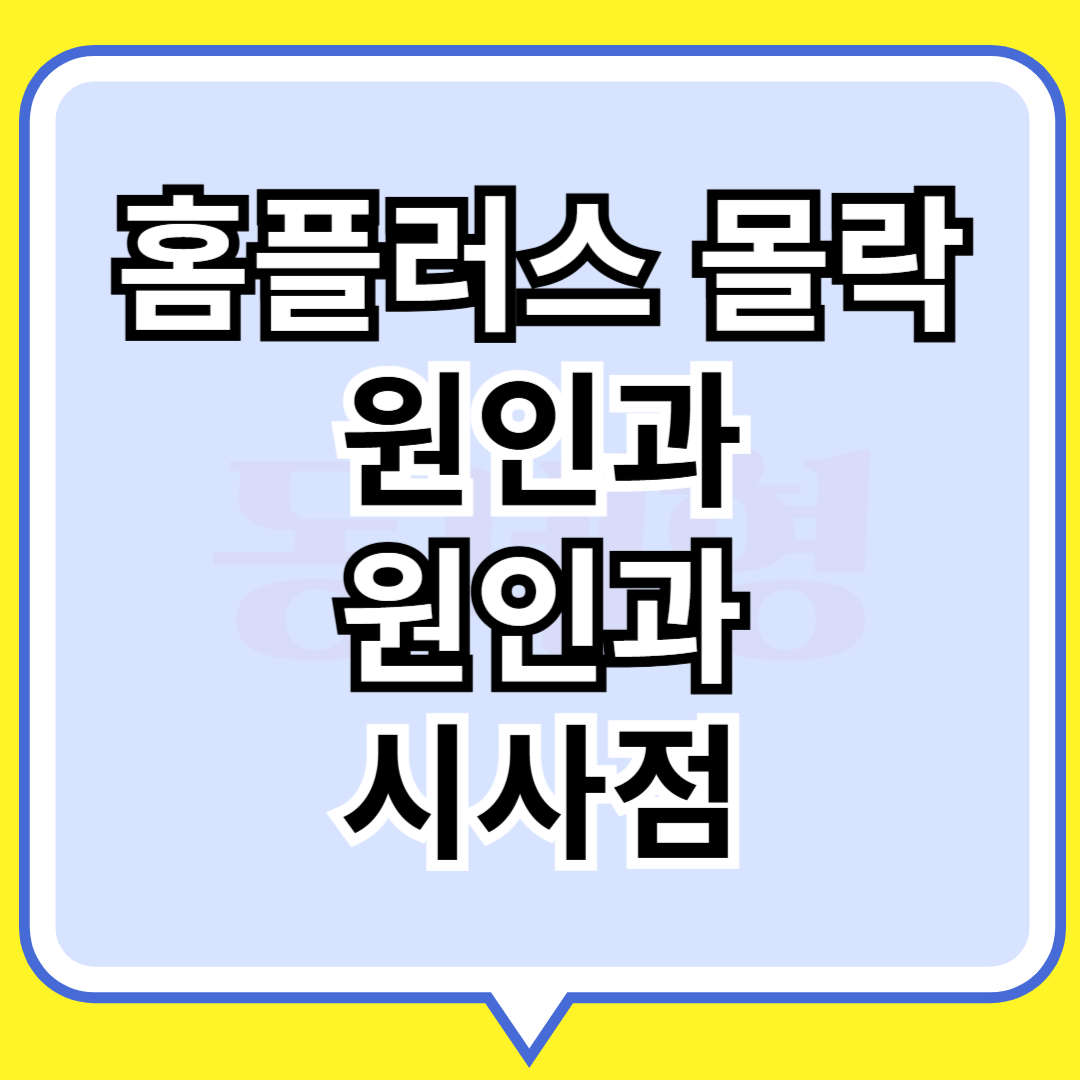 홈플러스 몰락 원인과 시사점