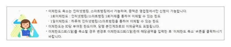 우리은행 이체한도 증액