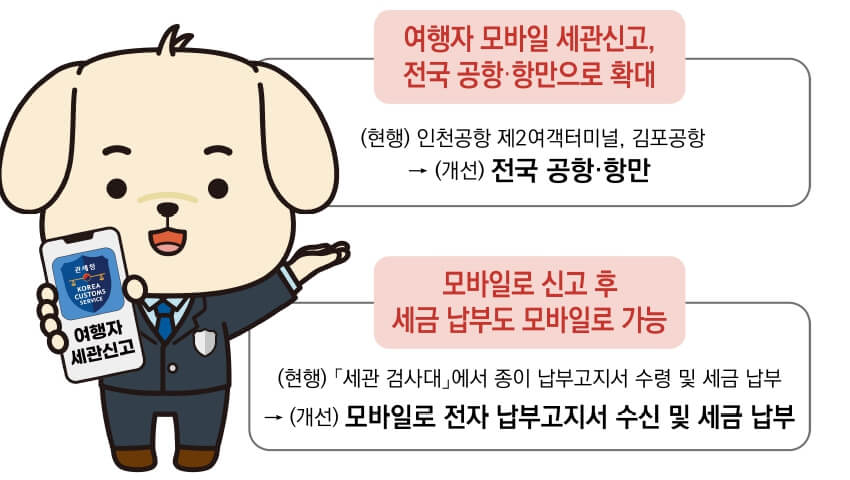 모바일 세관 신고 방법