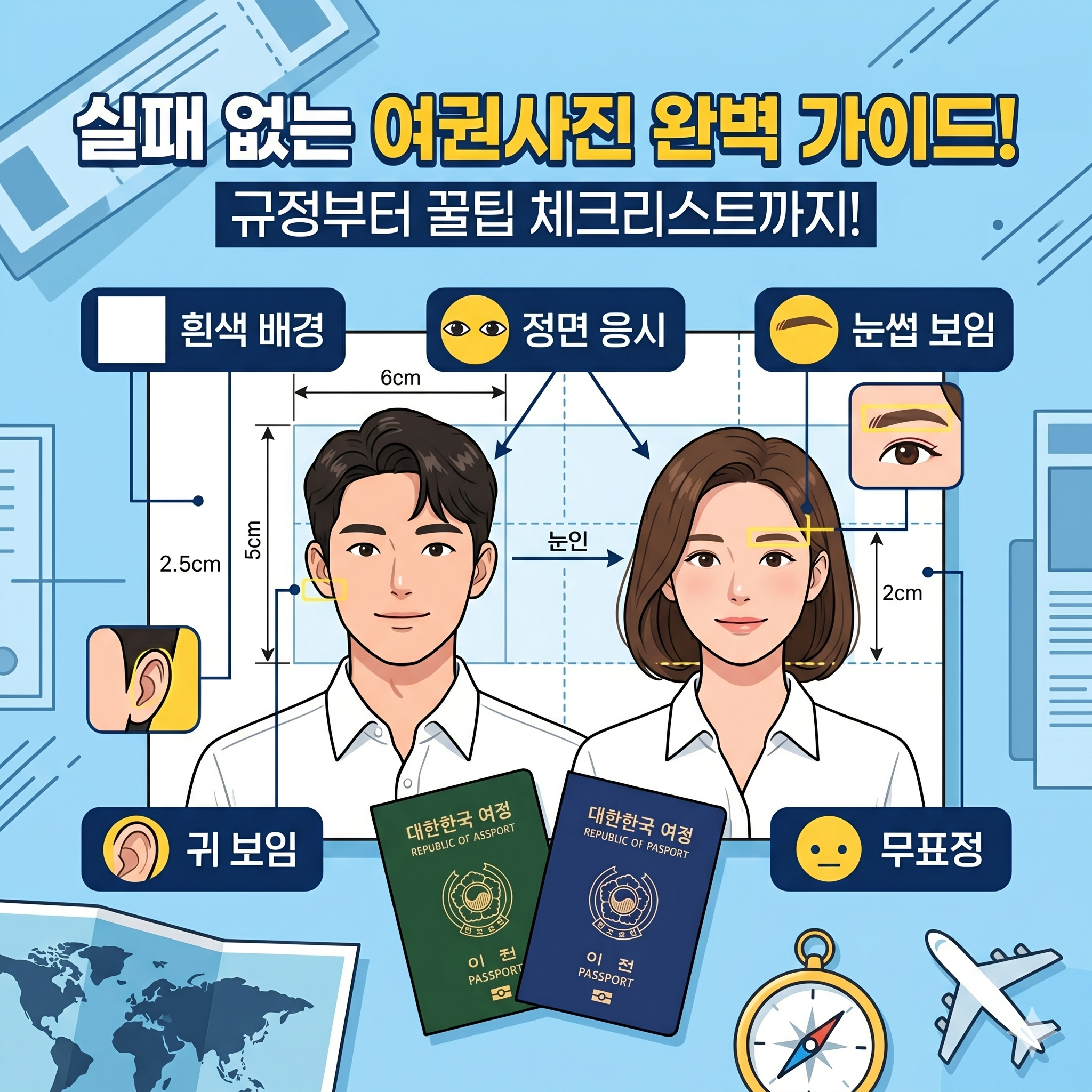 실패 없는 여권사진 찍기 규정부터 촬영 꿀팁까지 완벽 가이드