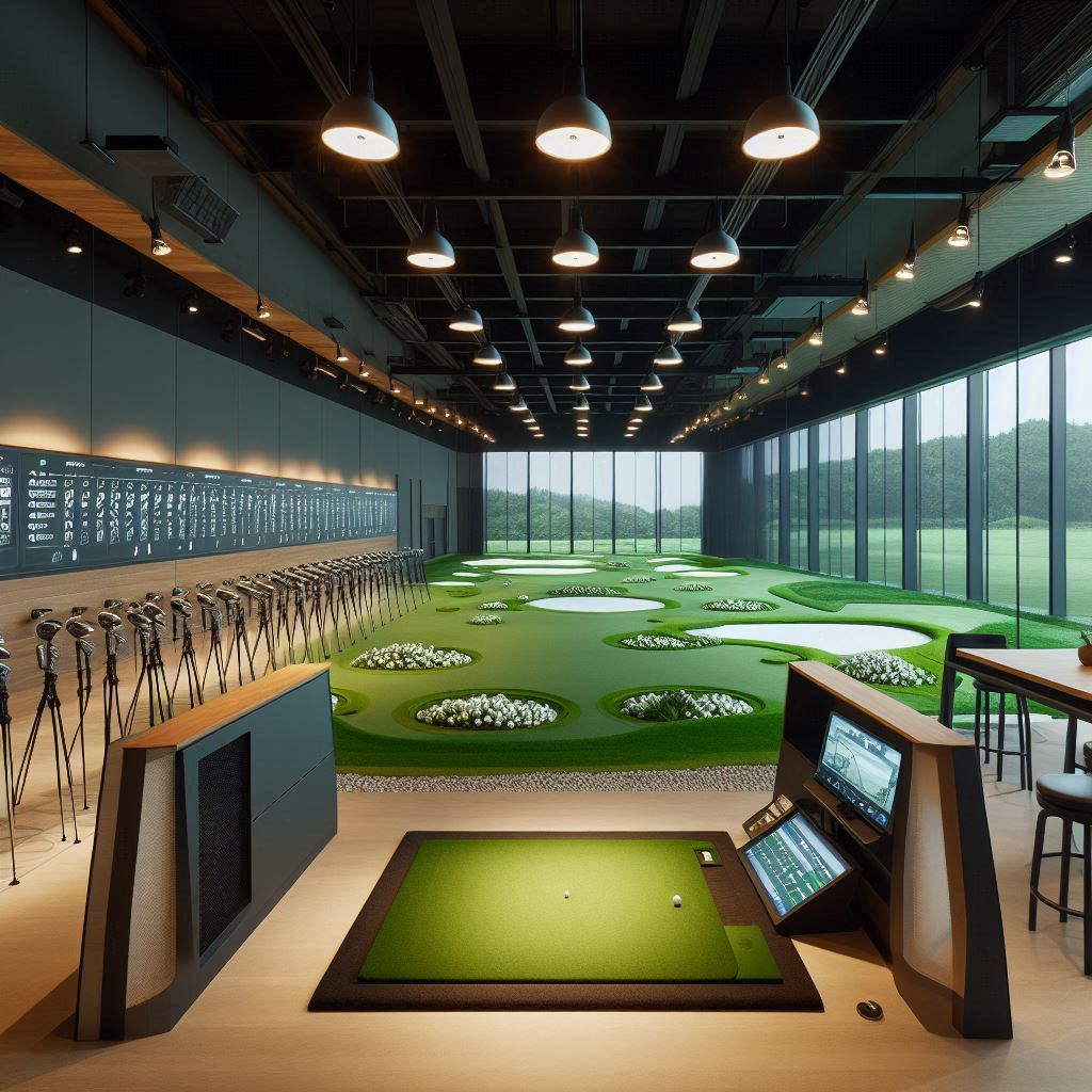 실내골프연습장 배경