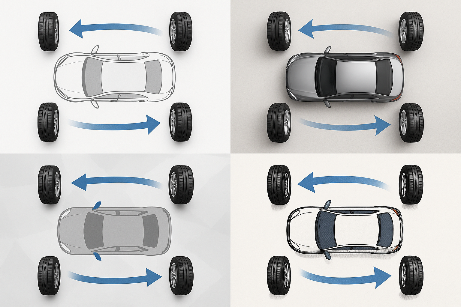 자동차 타이어 위치 교환 필요성 수명 연장과 안전을 위한 필수 점검