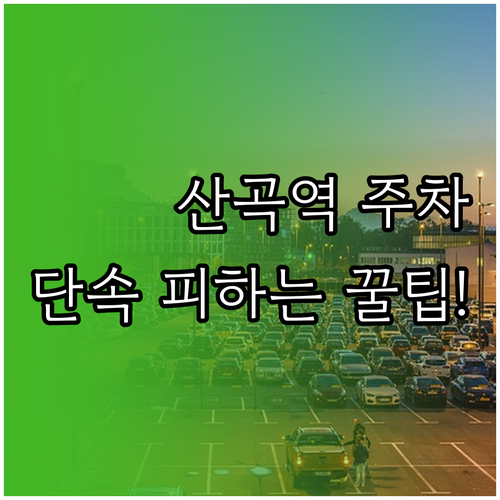 산곡역 노상 및 공영주차장 이용료와 ..