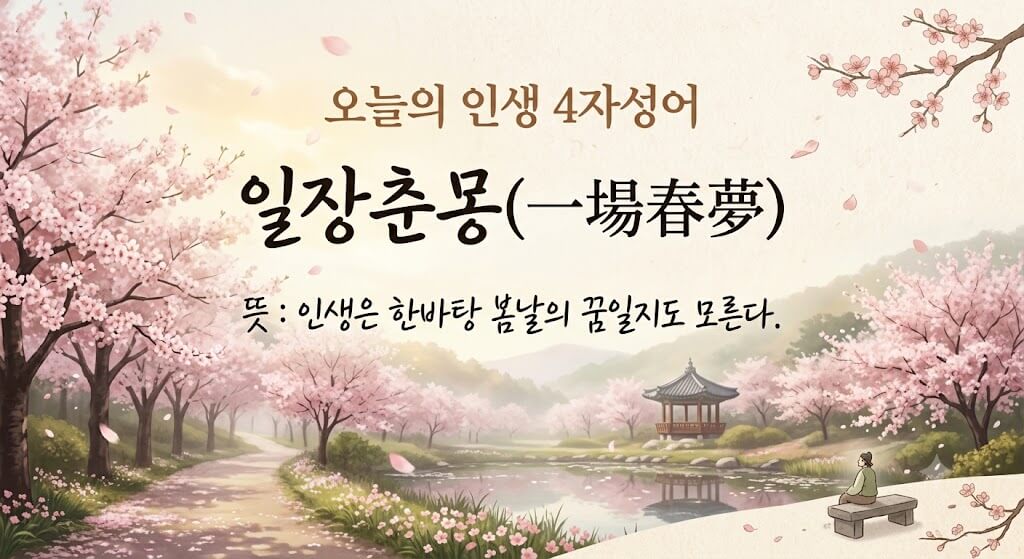 오늘의 인생 4자성어 일장춘몽 이미지