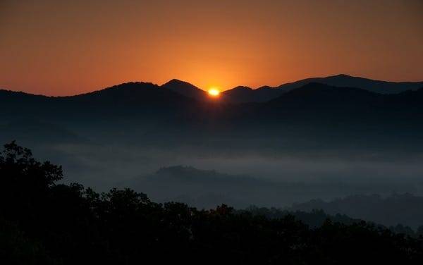 청주 상당산성 일몰