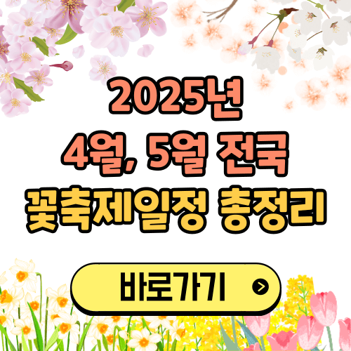 4월, 5월 꽃축제일정 총정리 (2025년 전국)