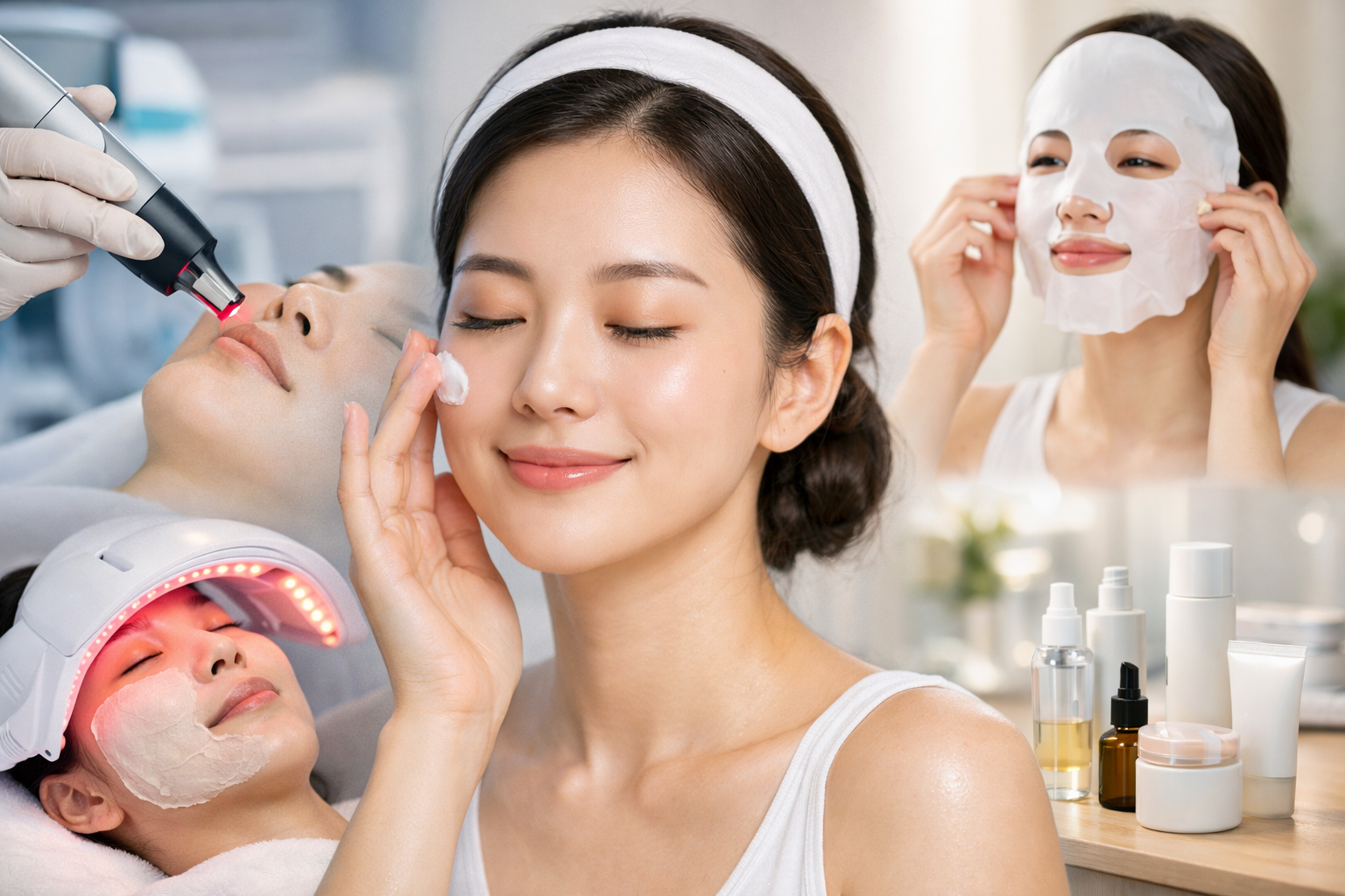 피부과 치료 중 화장품