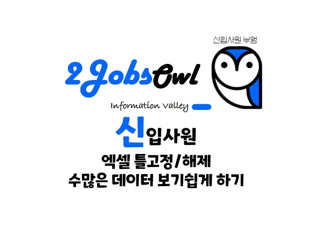 엑셀 틀고정, 틀해제 - 수많은 데이터 보기 쉽게 하기