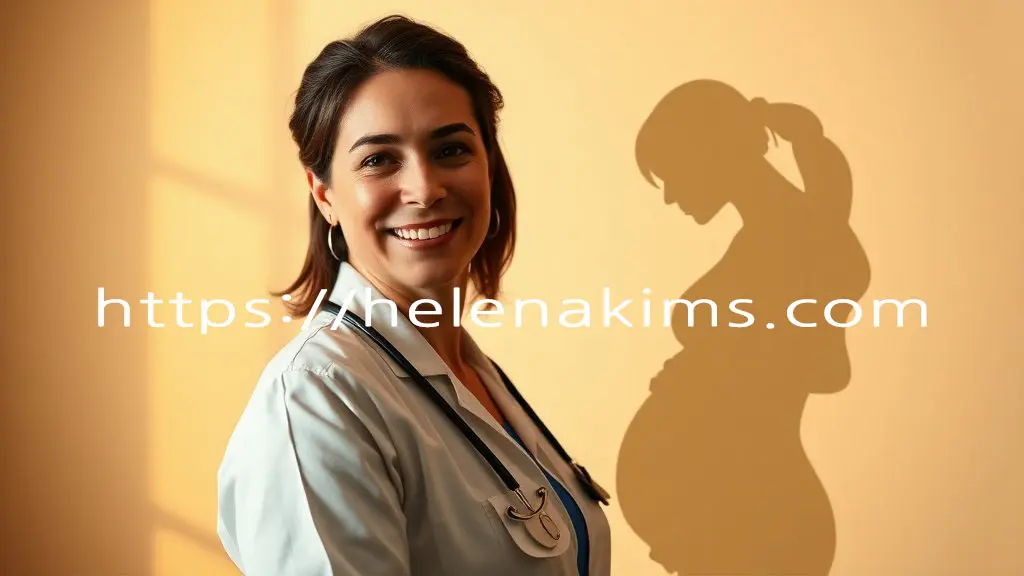 임산부가 여자 의사와 상담하는 이미지.