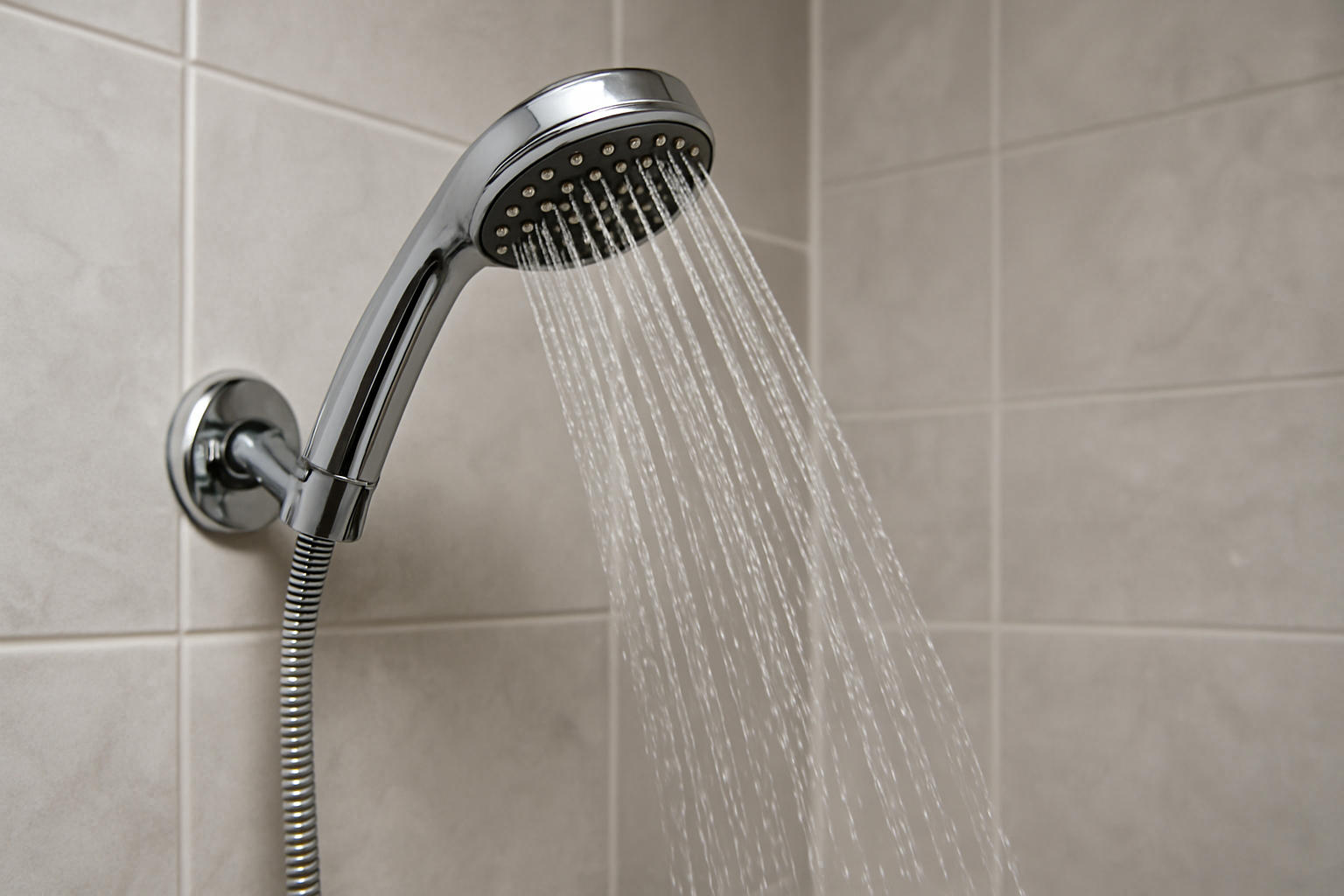 샤워기에서 물이 나오는 사진