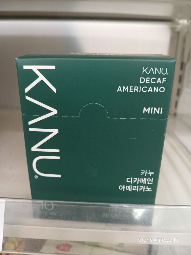 카누 디카페인 블랙커피 스틱 제품 박스