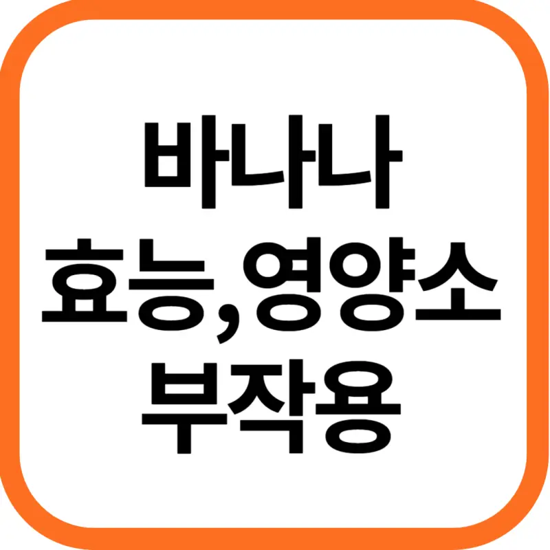 바나나 효능 및 영양소&#44; 부작용