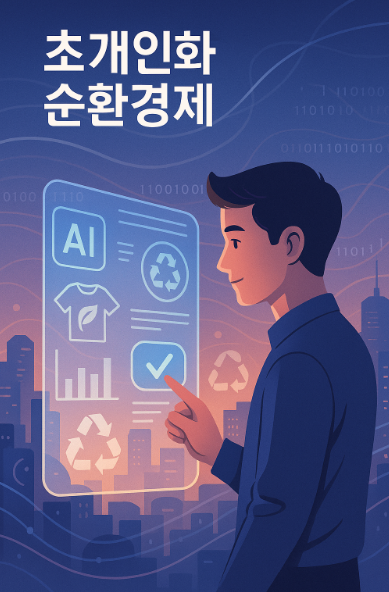 초개인화 순환경제 표현하고 있는 남성