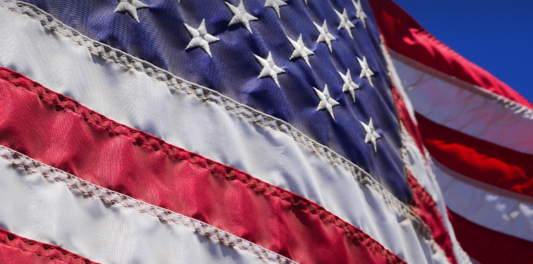 성조기 확대 사진