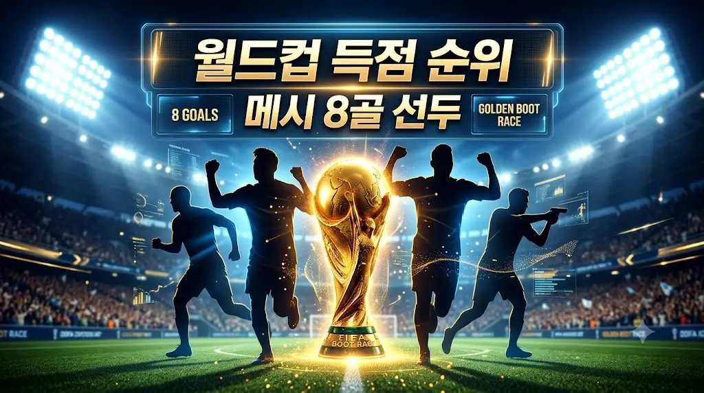 2026 월드컵 득점 순위 메시 8골 음바페 홀란 케인 골든부트 경쟁 섬네일