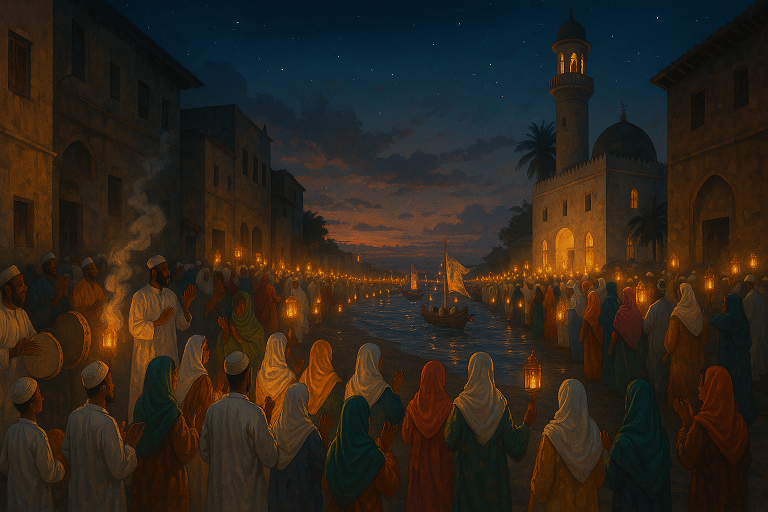 인도양의 달빛 아래 울리는 딕르, 코모로 모로니의 ‘그랑 마울리드’ 신성 행렬 (신앙,공동체,문화유산)