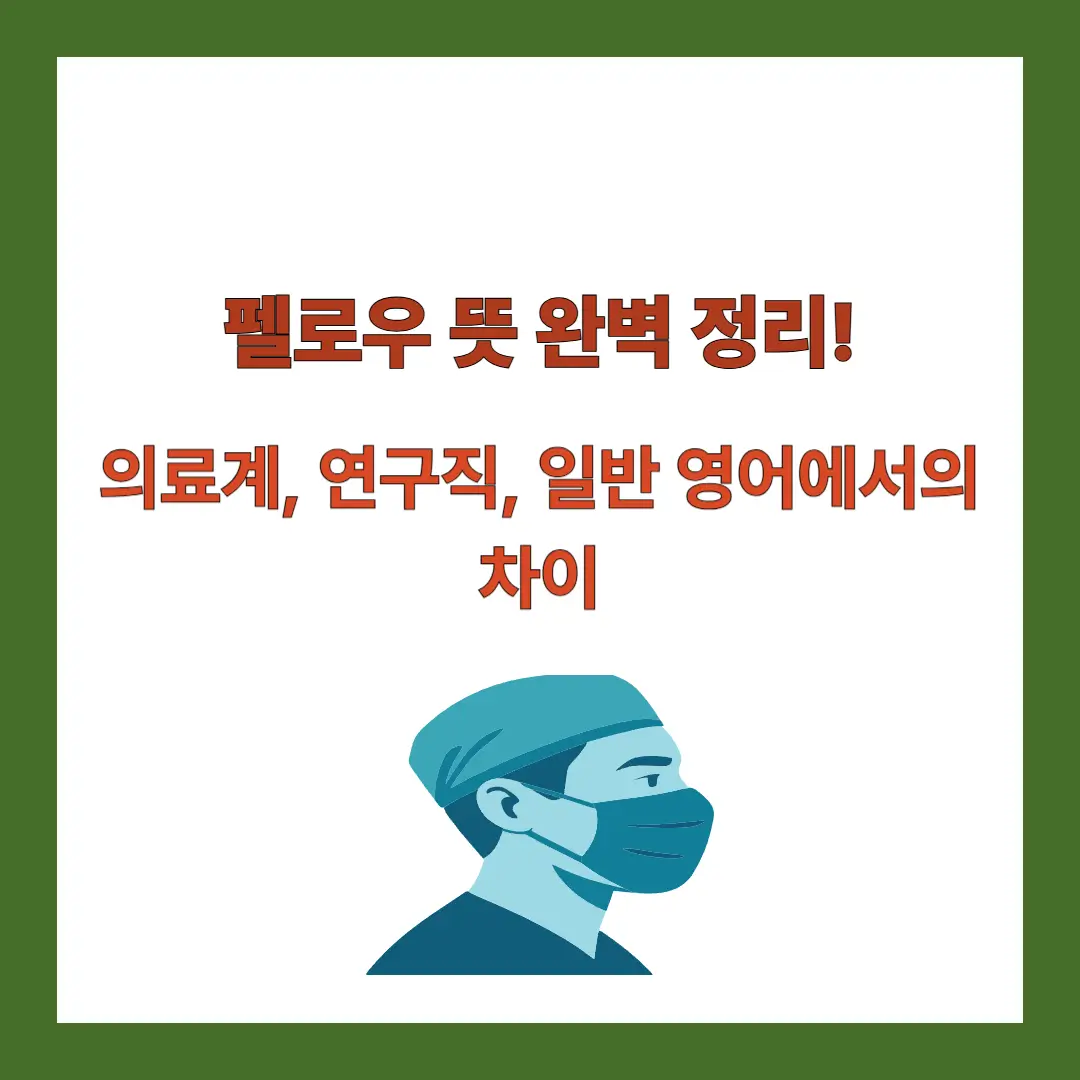 펠로우-뜻